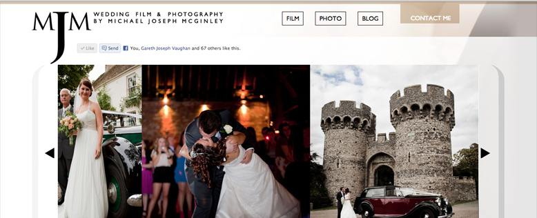 Michael McGinley Wedding Film & Photography Website Design & Development